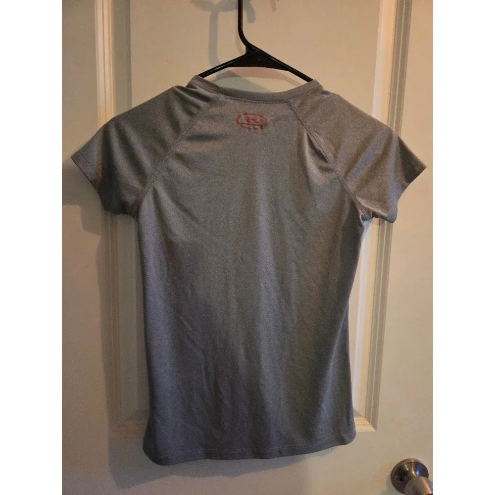Under Armour Kids HeatGear Loose Fit Short Sleeve T-Shirt Lot of 2 Gray Blue YMD